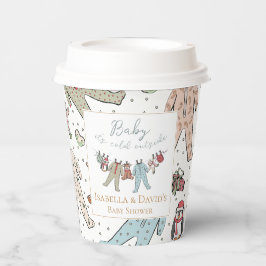 ベビーその寒い外の冬の赤ちゃんシャワー 紙コップ
