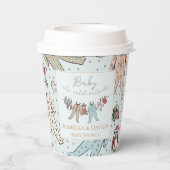 ベビーその寒い外の冬の赤ちゃんシャワー 紙コップ (裏面)