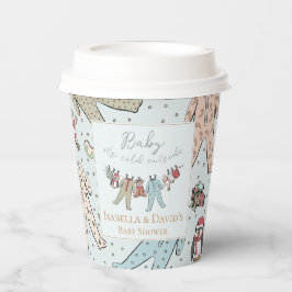 ベビーその寒い外の冬の赤ちゃんシャワー 紙コップ