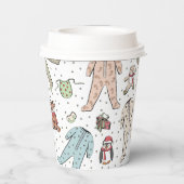 ベビーその寒い外の冬の赤ちゃんシャワー 紙コップ (裏面)