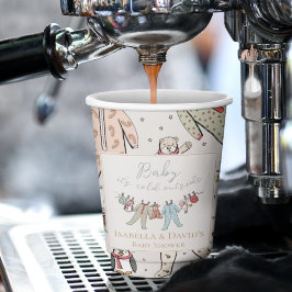 ベビーその寒い外の冬の赤ちゃんシャワー 紙コップ