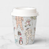 ベビーその寒い外の冬の赤ちゃんシャワー 紙コップ (右)