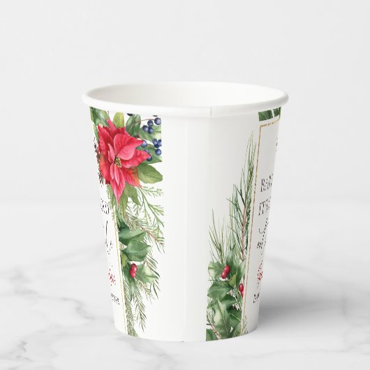 ベビーその寒い外の冬の赤ちゃんシャワー 紙コップ (右)