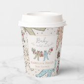 ベビーその寒い外の冬の赤ちゃんシャワー 紙コップ (裏面)