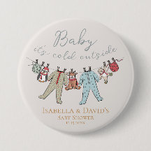 ベビーその寒い外の冬の赤ちゃんシャワー