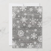 ベビーその寒い外の冬の赤ちゃん素朴シャワー 招待状 (裏面)