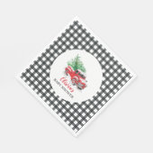 ベビーその寒い外の冬の赤トラック赤いシャワー スタンダードランチョンナプキン (角)