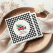 ベビーその寒い外の冬の赤トラック赤いシャワー スタンダードランチョンナプキン