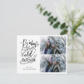 ベビーその寒さ外側の手書き2枚の写真 ポストカード (スタンド正面)