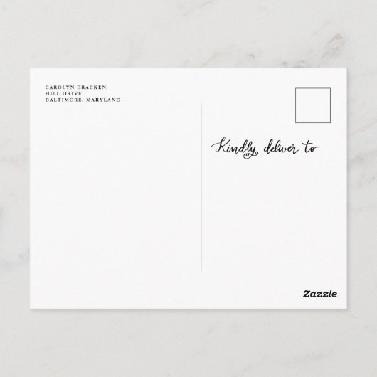 ベビーその寒さ外側の手書き2枚の写真 ポストカード (裏面)