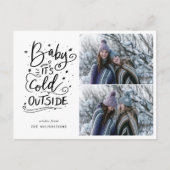 ベビーその寒さ外側の手書き2枚の写真 ポストカード (正面)