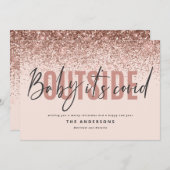 ベビーそのcovid外おもしろいグリッタークリスマス シーズンカード (正面/裏面)