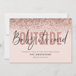 ベビーそのcovid外おもしろいグリッタークリスマス シーズンカード