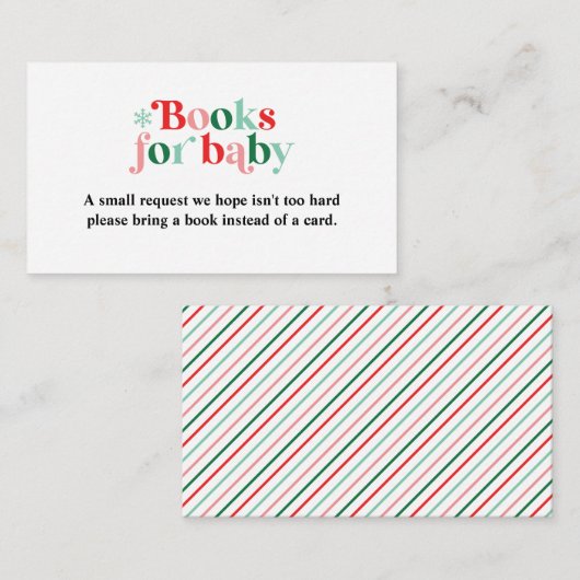 ベビーそれが寒いレトロ赤ちゃんシャワー予約リクエスト エンクロージャーカード (正面/裏面)