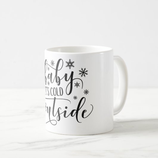 ベビーそれは冷たい外の休日|のマグです コーヒーマグカップ (正面右)