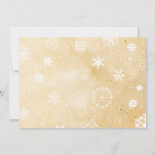 ベビーそれは冷たい外の冬のベビーシャワーの招待です 招待状 (裏面)