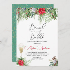 ベビーそれは冷たい外の水の色の枝とbabb 招待状