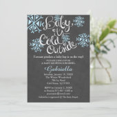 ベビーそれは冷たい外の男の赤ちゃんのシャワーの招待状です 招待状 (スタンド正面)
