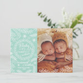 ベビーそれは冷たい外の真新しい休日の写真カードです シーズンカード (スタンド正面)