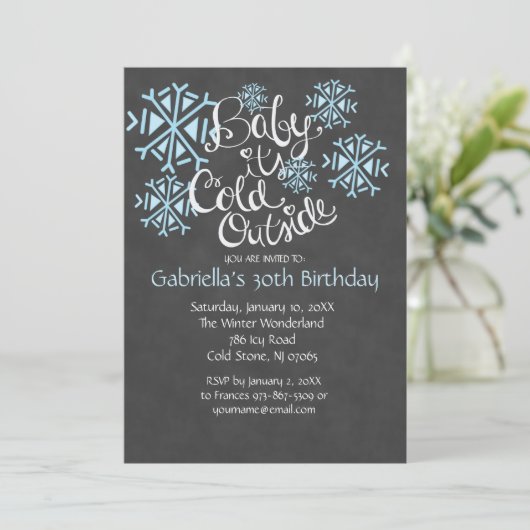 ベビーそれは冷たい外の誕生日の招待状です 招待状 (スタンド正面)