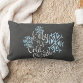 ベビーそれは冷たい外の雪片の枕です ランバークッション (ブランケット)