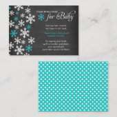 ベビーそれは冷たい外の黒板のターコイズの本です エンクロージャーカード (正面/裏面)