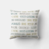 ベビーそれは冷たい外の黒板の冬の単語です クッション (裏面)