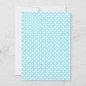 ベビーそれは冷たい外の黒板の青色児のシャワーです 招待状 (裏面)