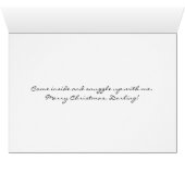 ベビーそれは冷たい外側のロマンチックな休日カードです (内部横(下))