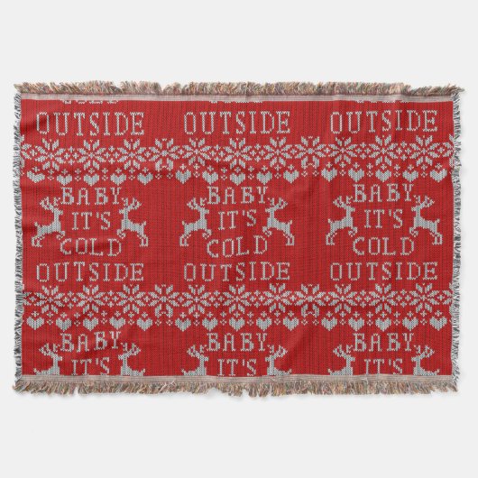 ベビーそれは冷たい外側の醜いセーターのスタイルです スローブランケット (正面)