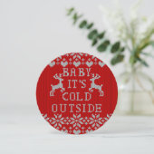 ベビーそれは冷たい外側の醜いセーターの赤いスタイルです 招待状 (スタンド正面)