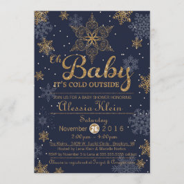 ベビーそれは冷たい外側、警官のシャワーの招待状です 招待状