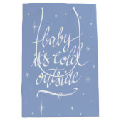 ベビーそれは平静の青の冷たい外側です ミディアムペーパーバッグ (正面)