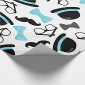 ベビーそれは男の子の青い髭の小さい人です ラッピングペーパー (角)