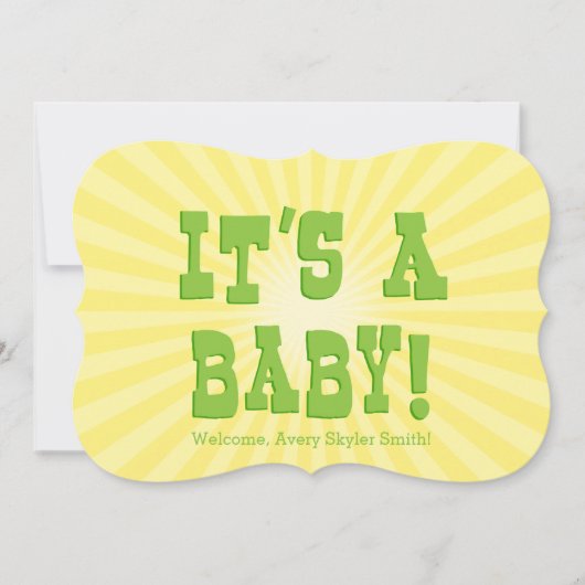 ベビーだ 案内状 (正面)