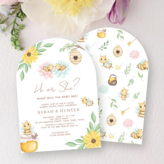 ベビーちゃんは男の子?女の子?中立的なジェンダーシャワー 招待状