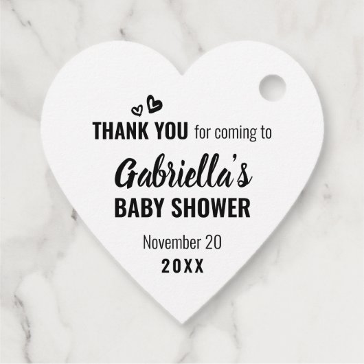 ベビーづくりポーションおもしろいシャワーありがとうハート フェイバータグ (裏面)