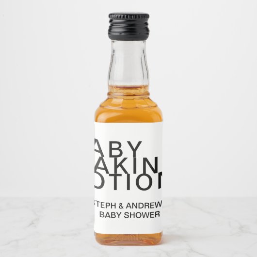 ベビーづくりポーション夫婦の赤ちゃんシャワー リキュールボトルラベル (正面)