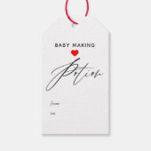 ベビーづくりポーション赤ちゃんシャワーありがとう ギフトタグ (正面)