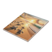 ベビーで海に向かうビーチ タイル (側面)