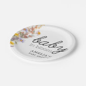 ベビーで開花ワイルドフラワーベビーエレガントシャワー ペーパープレート (アングル)