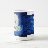 ベビーとガーディアンジェル絵画アートのマグカップ コーヒーマグカップ (中央)