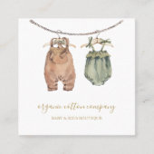 ベビーとキッズアパレルショップの名刺 スクエア名刺 (正面)