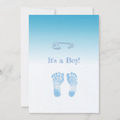 ベビーとテディベアボーイズ赤ちゃんシャワー招待状 招待状 (裏面)