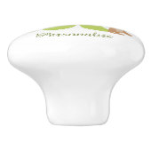 ベビーとテディベア&ブランケットパーソナライズドレスサー セラミックノブ (側面)