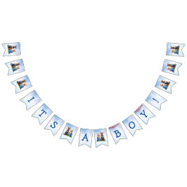 ベビーとドイツの羊飼い少年の赤ちゃんシャワー バンティングフラッグ