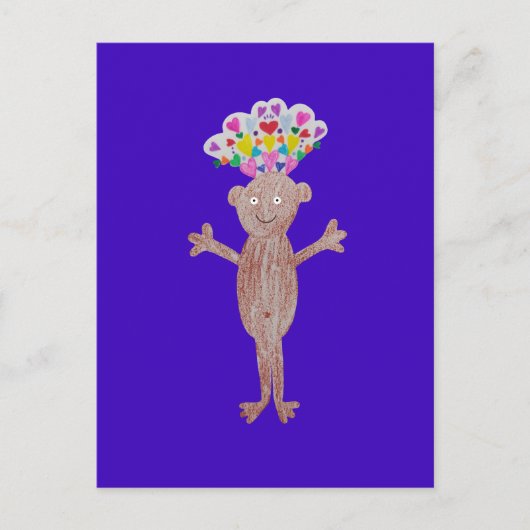 ベビーとハートの愛。 ポストカード (正面)