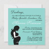 ベビーとファミリースプリンクルシャワーランチョンティーパーティー 招待状 (正面)