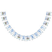 ベビーとブルドッグパピー男の子の赤ちゃんシャワー バンティングフラッグ (全)