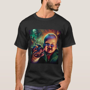 ベビーとペットピットブルとグ不気味ウル Tシャツ
